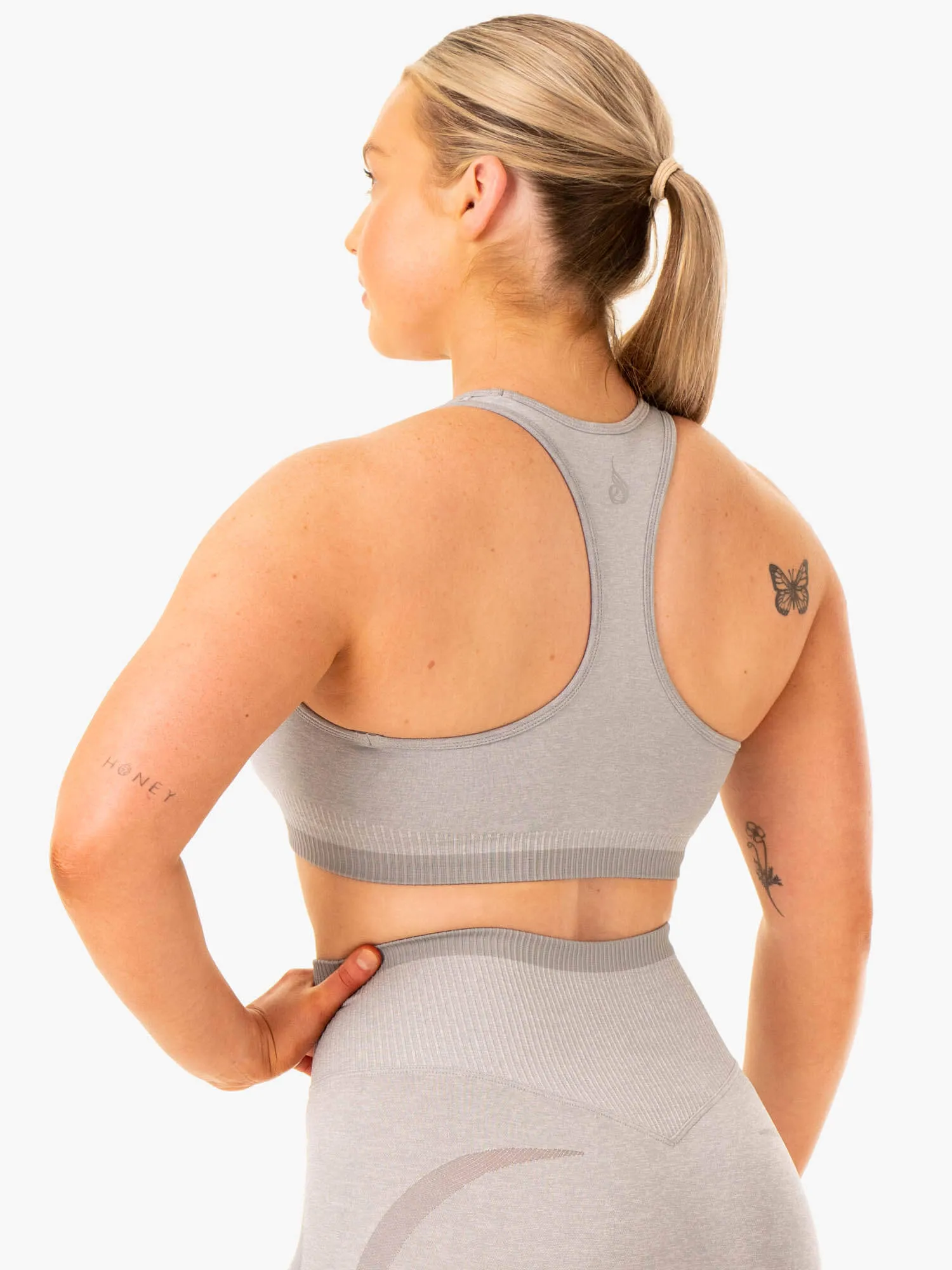 Excel Seamless Sports Bra - Grey Marl