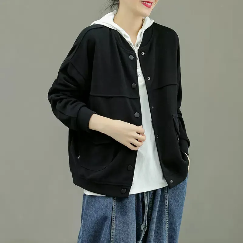 Fashion Autumn Casual Loose Cotton Jacket