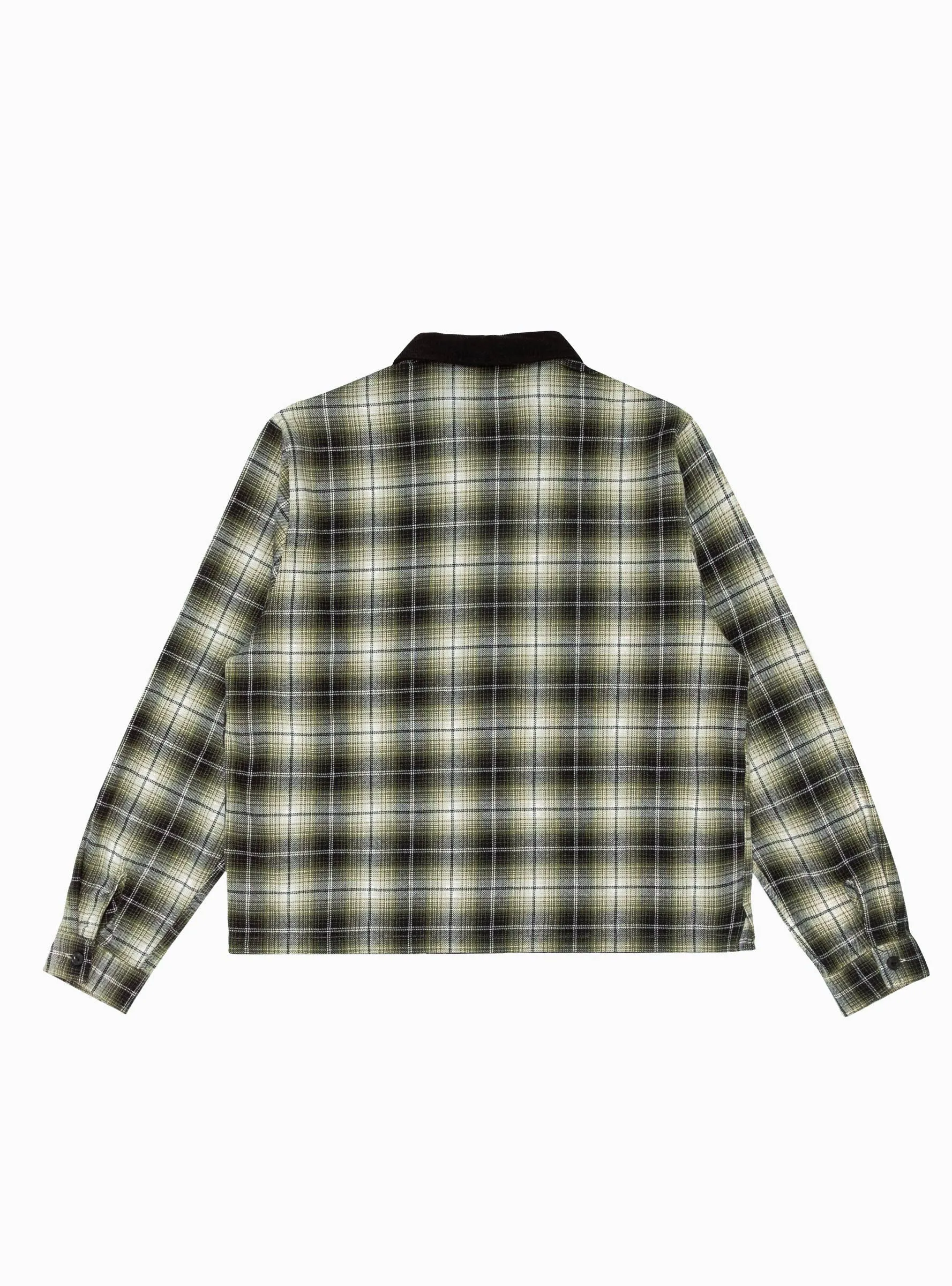 Frank Plaid Zip Shirt Black