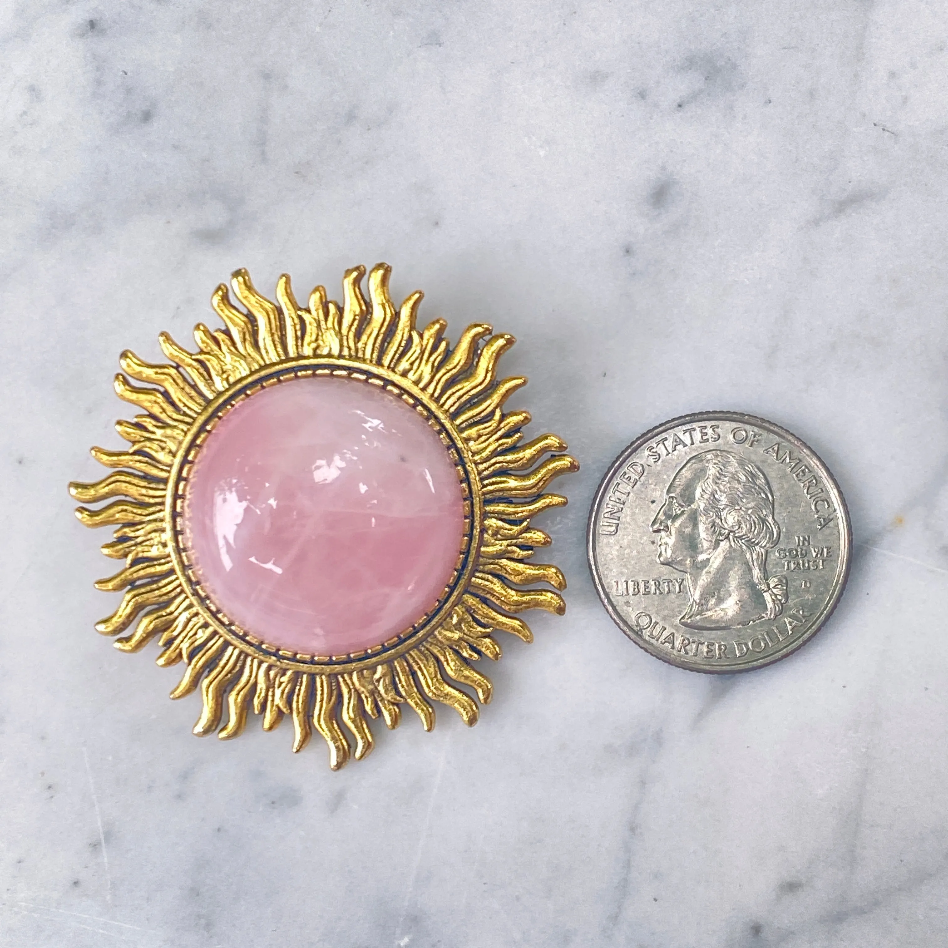 Gemstone Sun Broaches