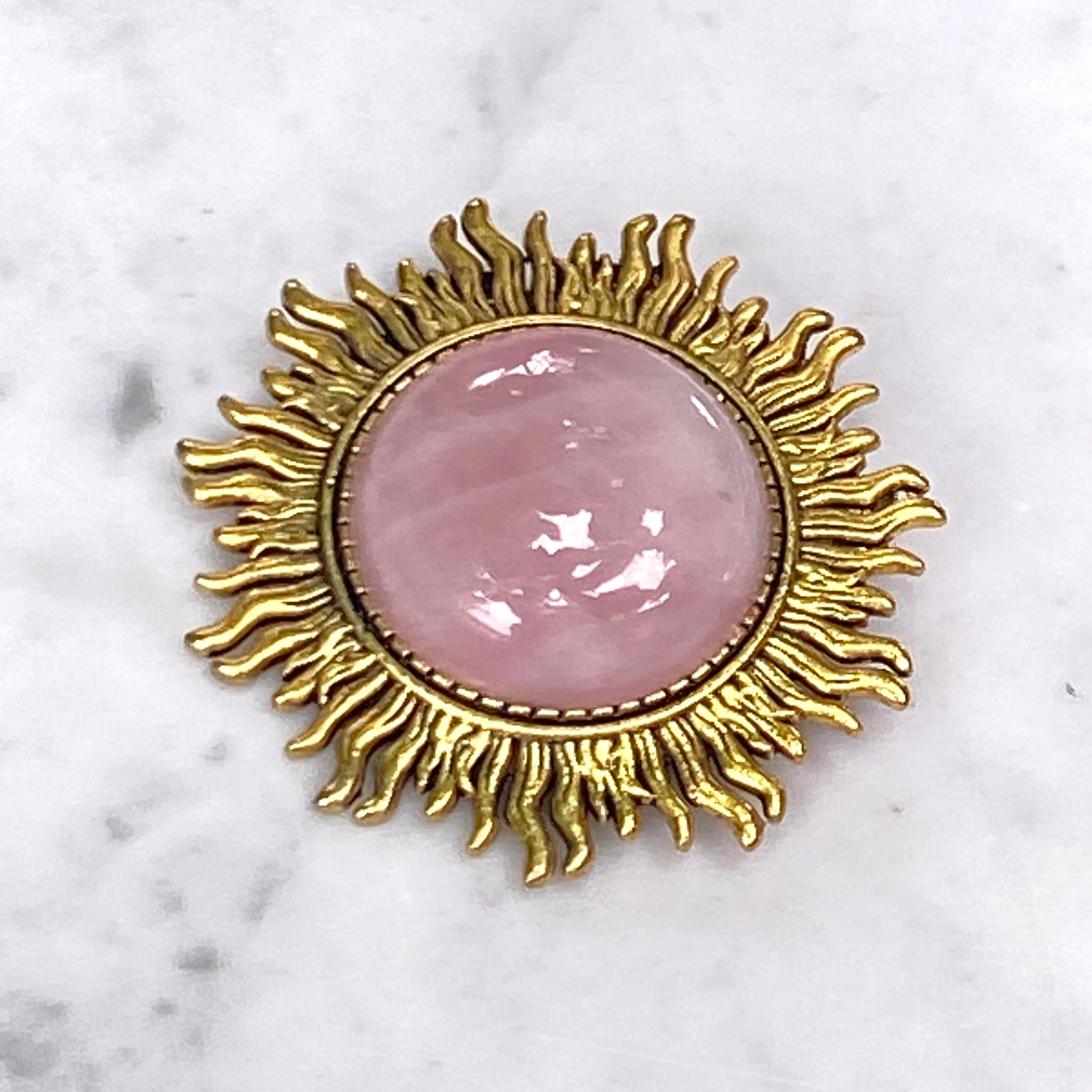 Gemstone Sun Broaches