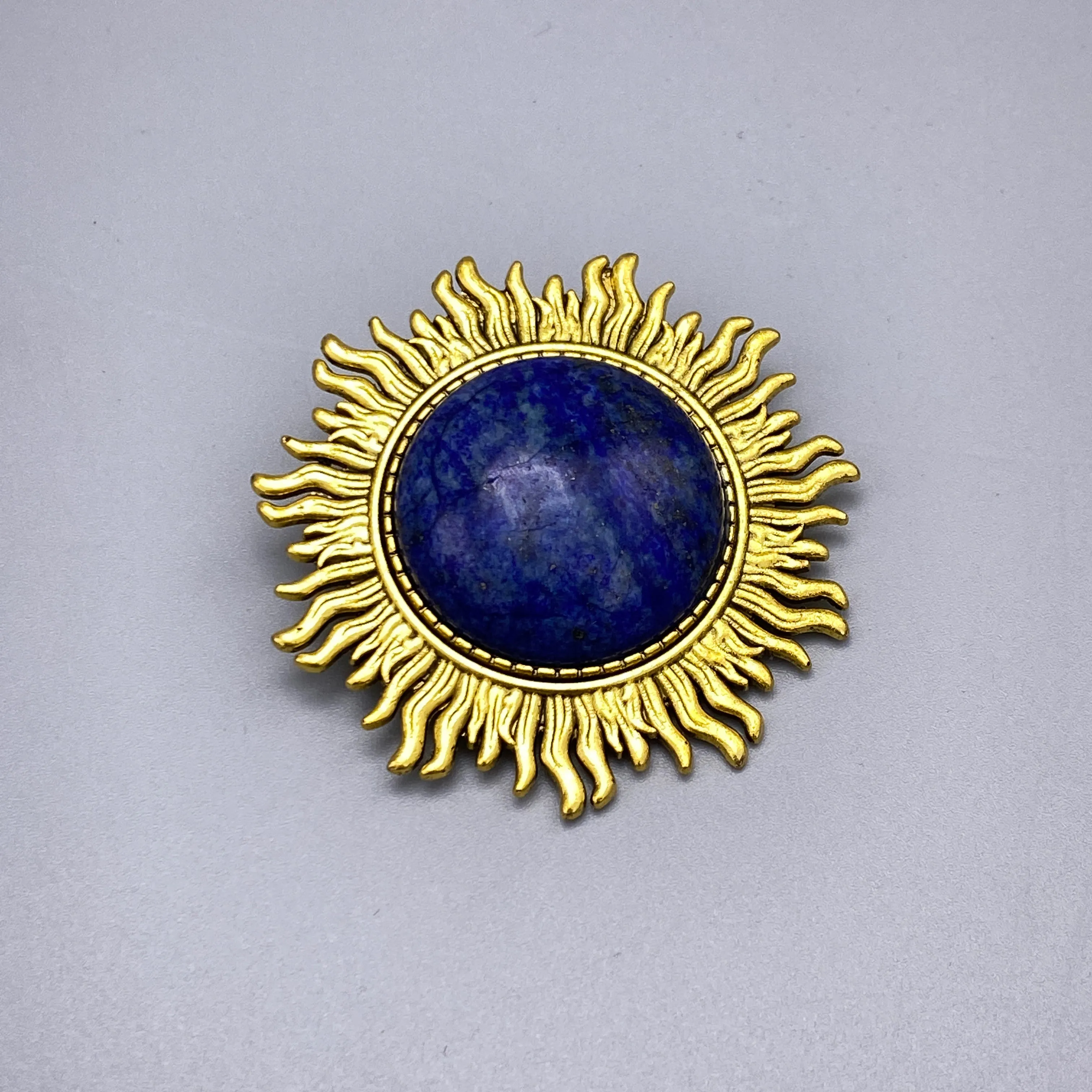 Gemstone Sun Broaches