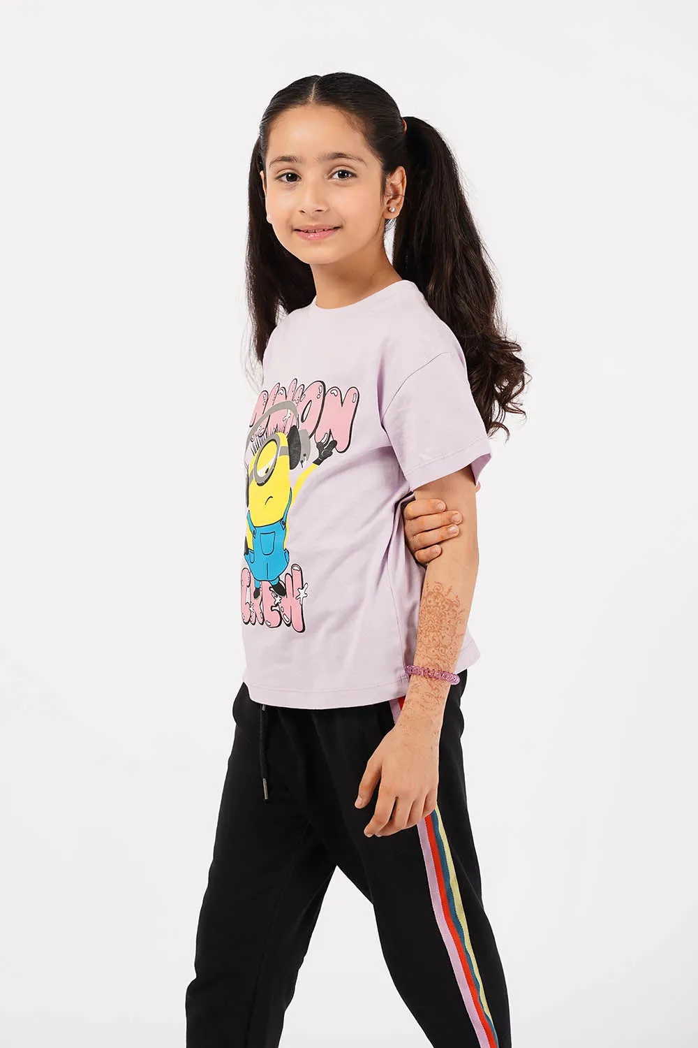 Girl's Short Sleeves Graphics Tee