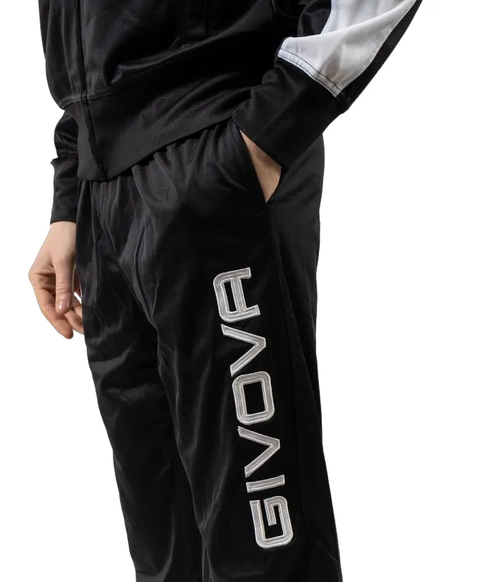 Givova Men's triacetate tracksuit Roma TR036 1003 black white