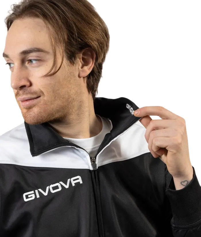 Givova Men's triacetate tracksuit Roma TR036 1003 black white