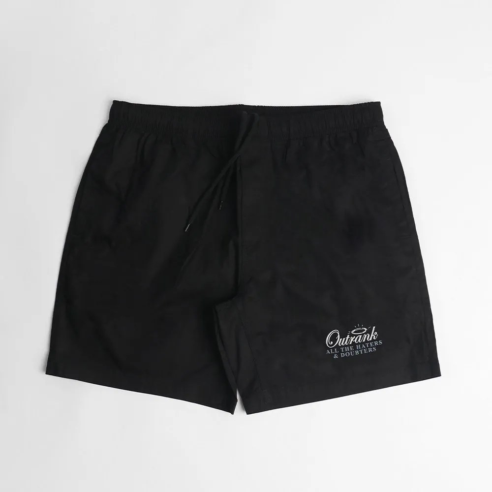 Haters and Doubters Embroidered 6" Nylon Shorts