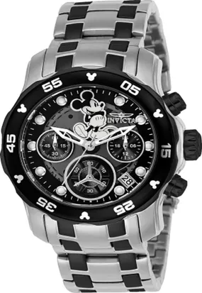 INVICTA Disney Limited Edition Womens Watch - Black and Stainless Steel -Braclet