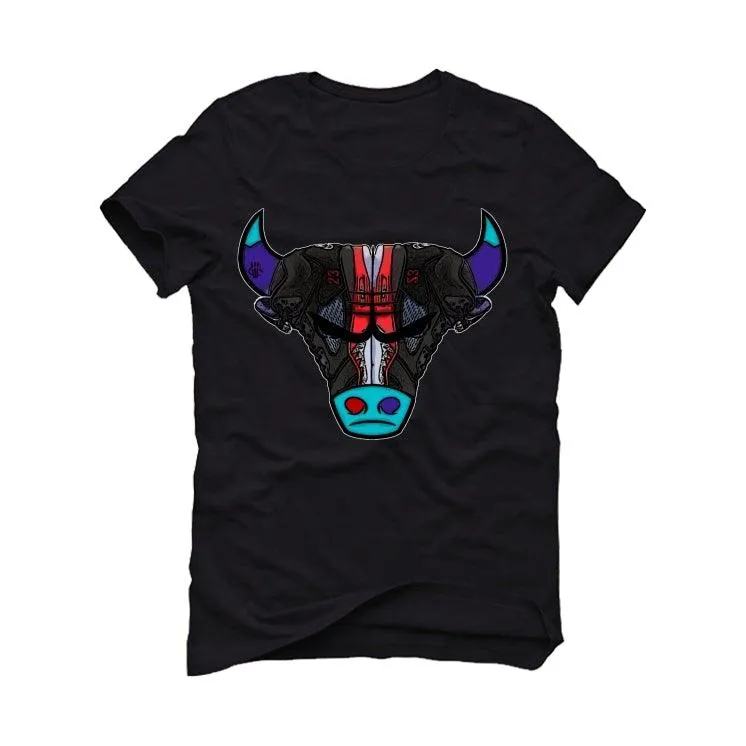 Jordan 5 Retro Top 3 2020 Black T-Shirt (Bulls head kicks)