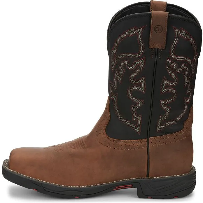 Justin Men's Rush 11 Comp Toe Western Work Boot -Tan- WK4337