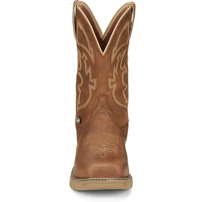 Justin Men's Rush 11 Steel Toe WP Western Work Boot -Tan- SE4340