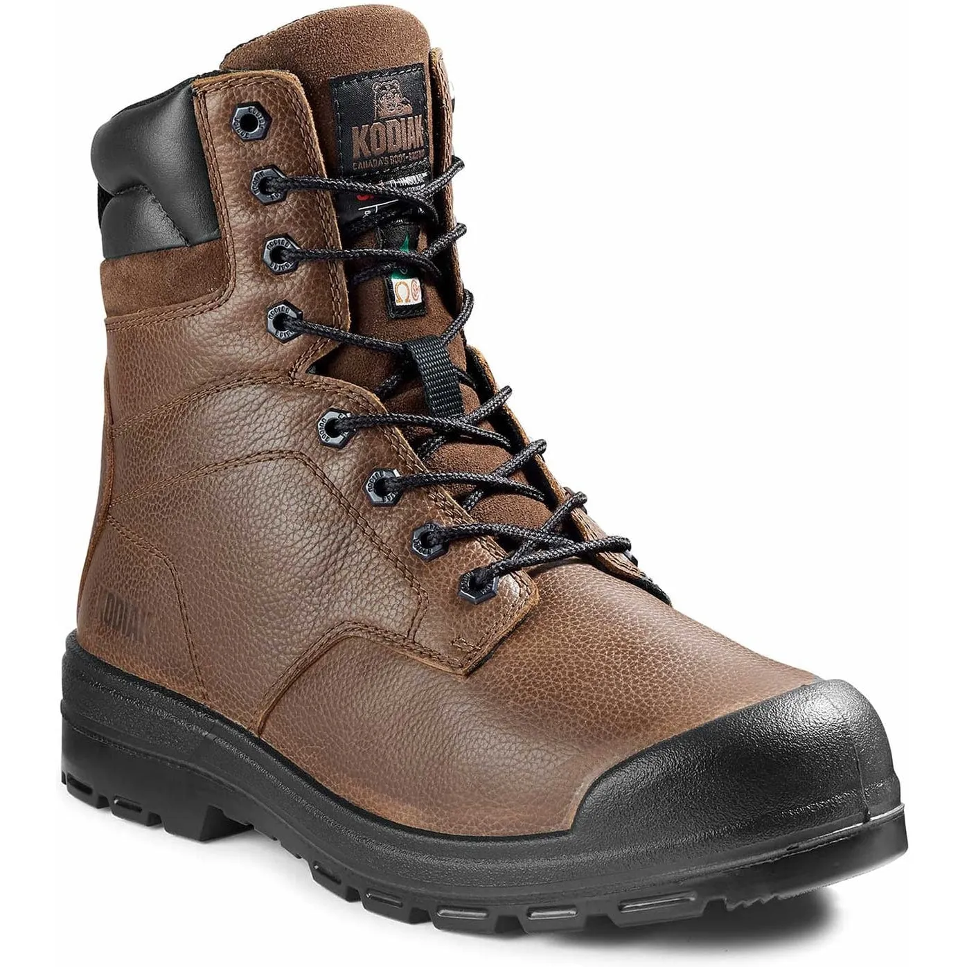 Kodiak Men's Greb 8 ST 200G Slip Resist Safety Work Boot -Brown- 4TH3BN