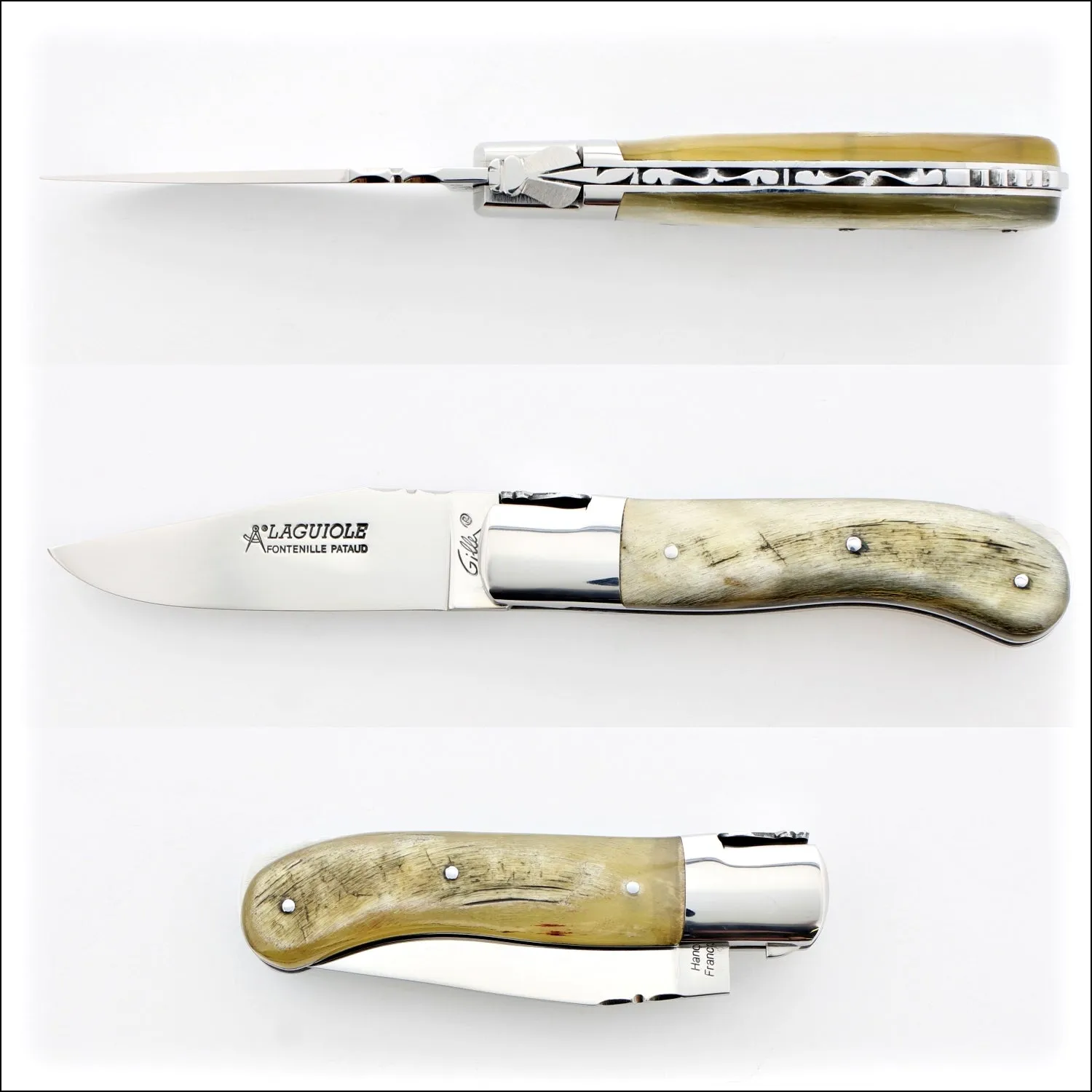 Laguiole Gentleman's Knife - Ram Horn Tip