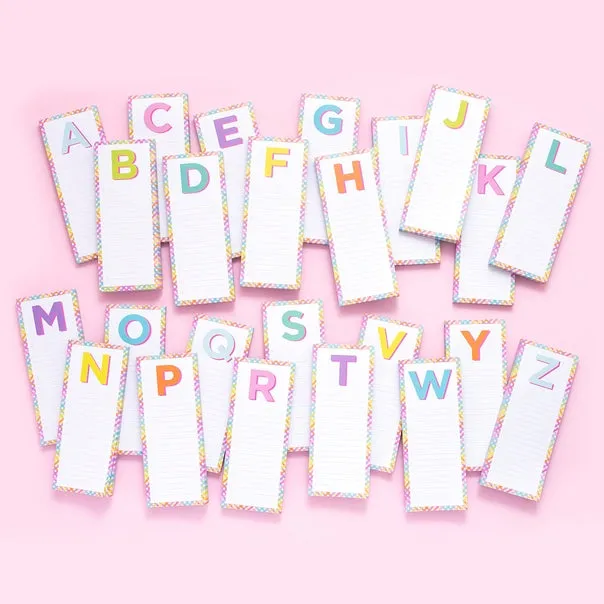 Letter List Pads ~ A-Z