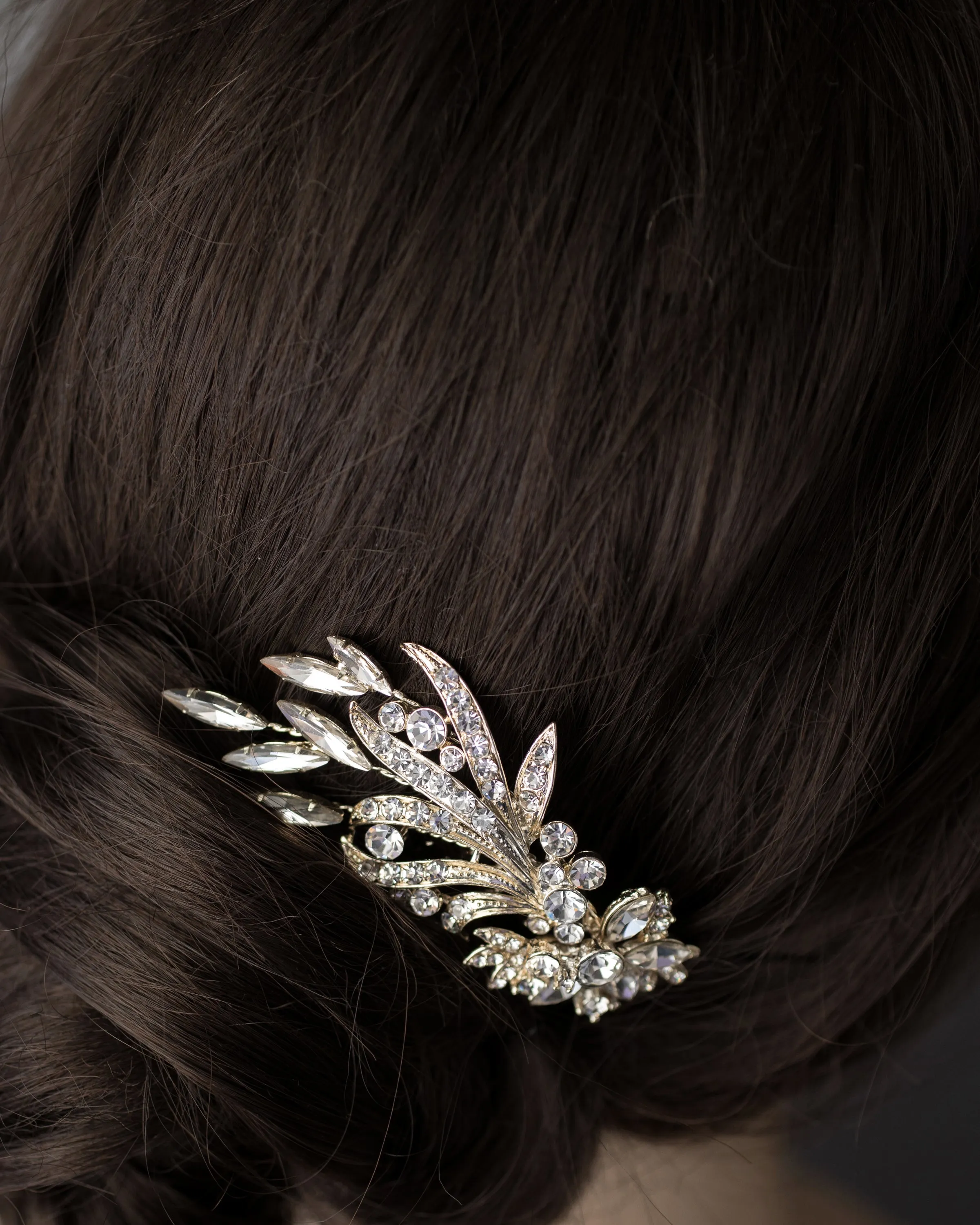 Light Gold Crystal Hair Comb