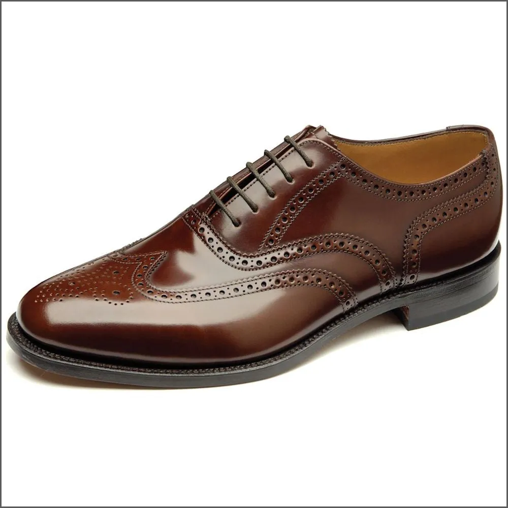 Loake 202 Brown Full Brogue Shoe Size 6.5 Only*