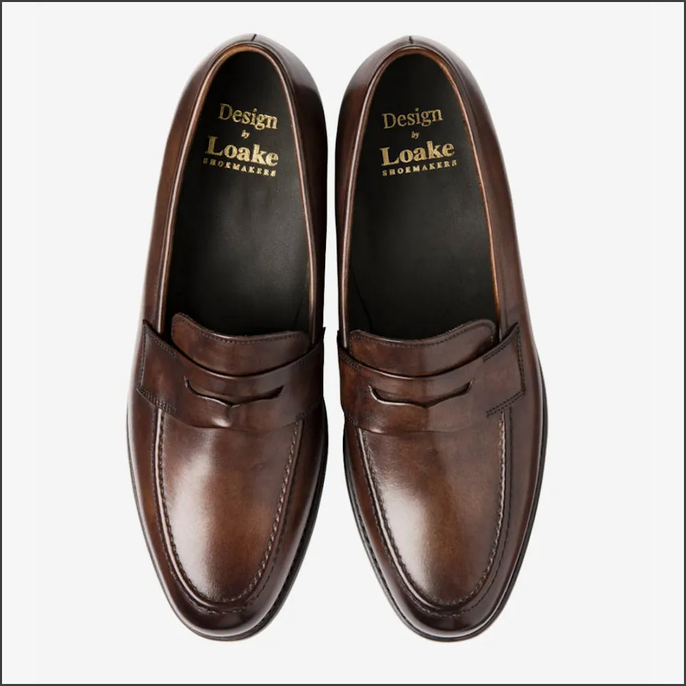 Loake Wiggins Dark Brown Loafer Shoe*