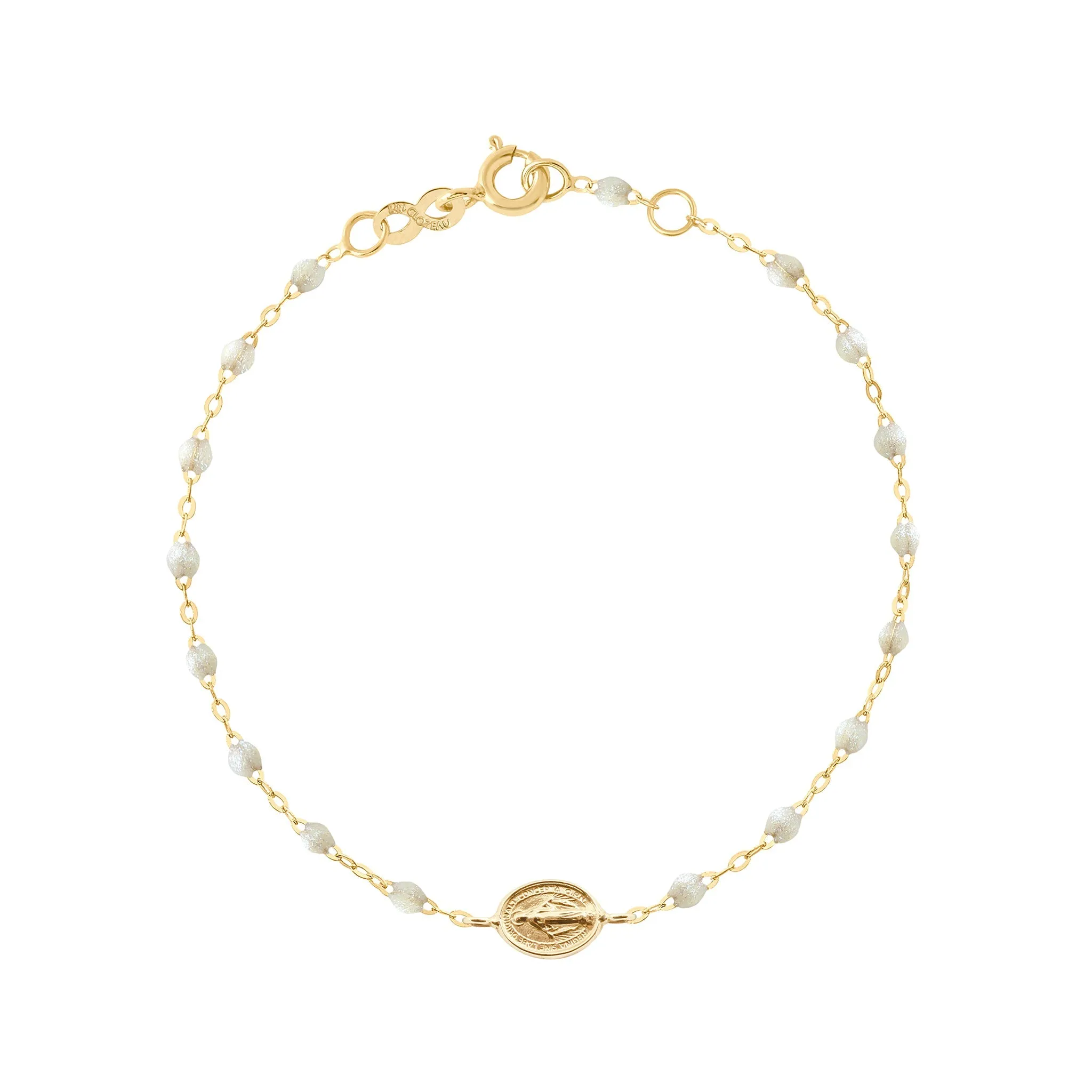 Madone Charm Classic Gigi Opal bracelet, Yellow Gold, 6.7"