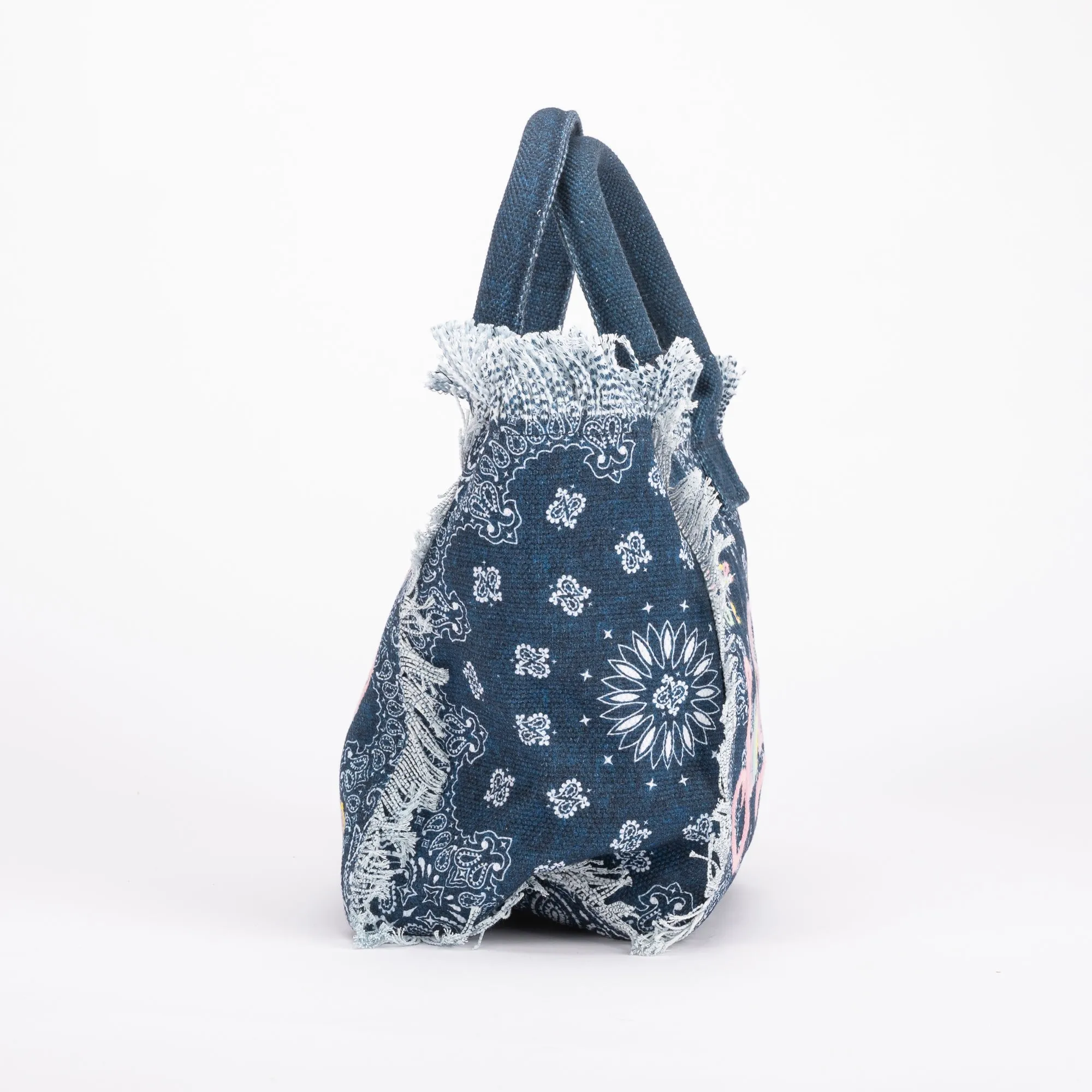 Mc2 Saint Barth borsa colette bandanna round denim