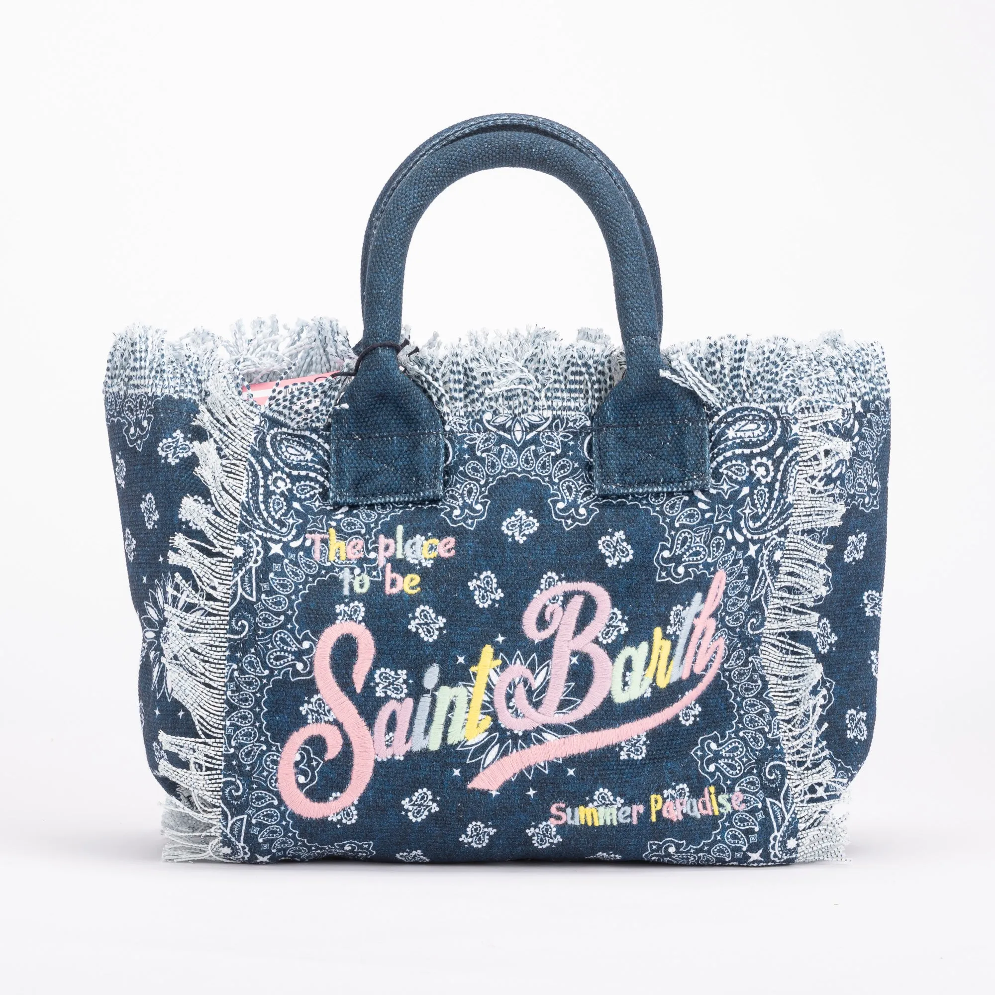 Mc2 Saint Barth borsa colette bandanna round denim