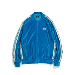 Needles Mens RC Velour Track Jacket Blue