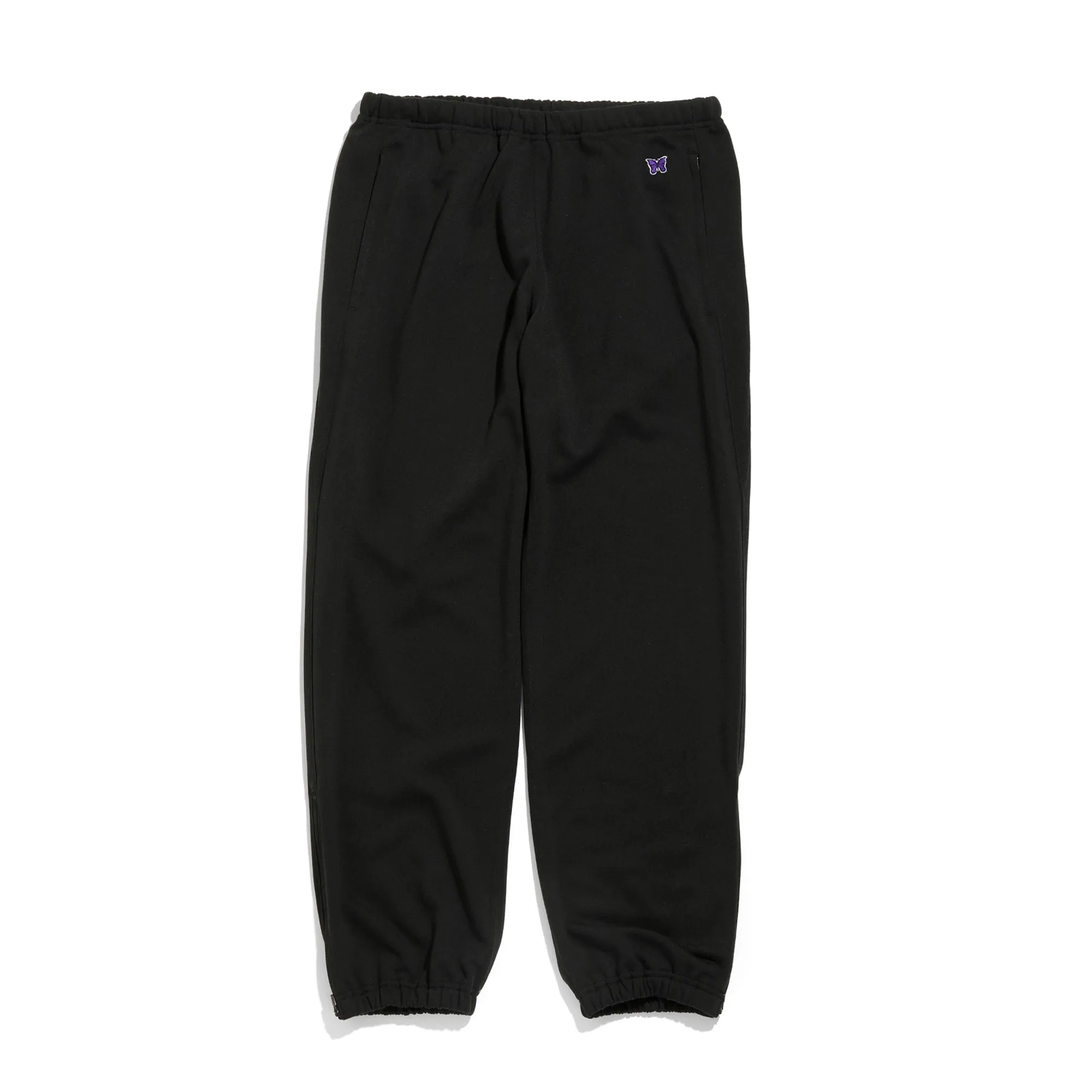 Needles Mens Zipped Sweatpants Black