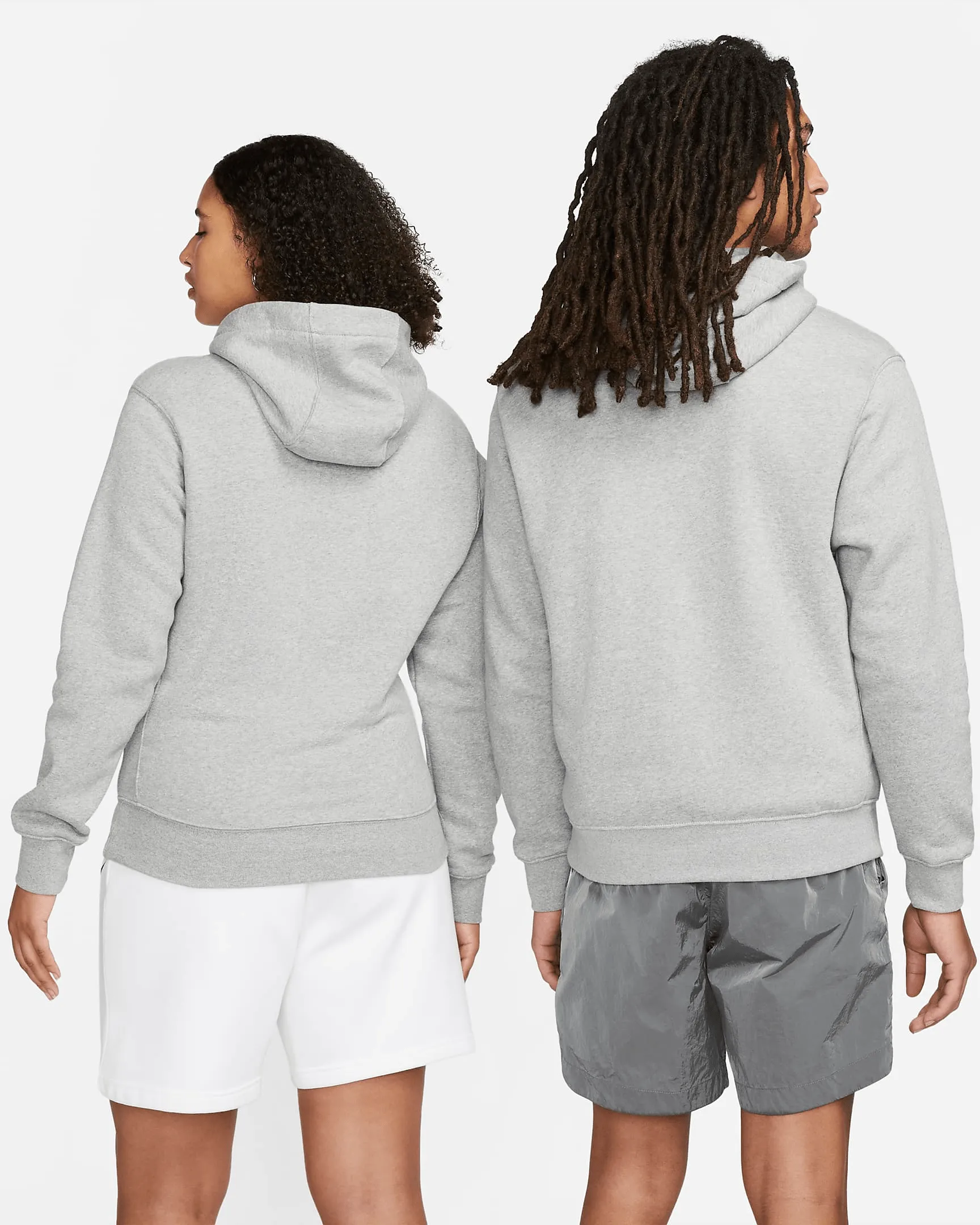 NIKE UNISEX SPORTSWEAR CLUB FLEECE GREY PULLOVER HOODIE