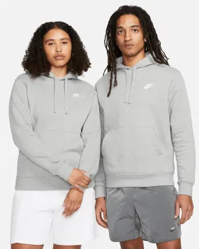 NIKE UNISEX SPORTSWEAR CLUB FLEECE GREY PULLOVER HOODIE