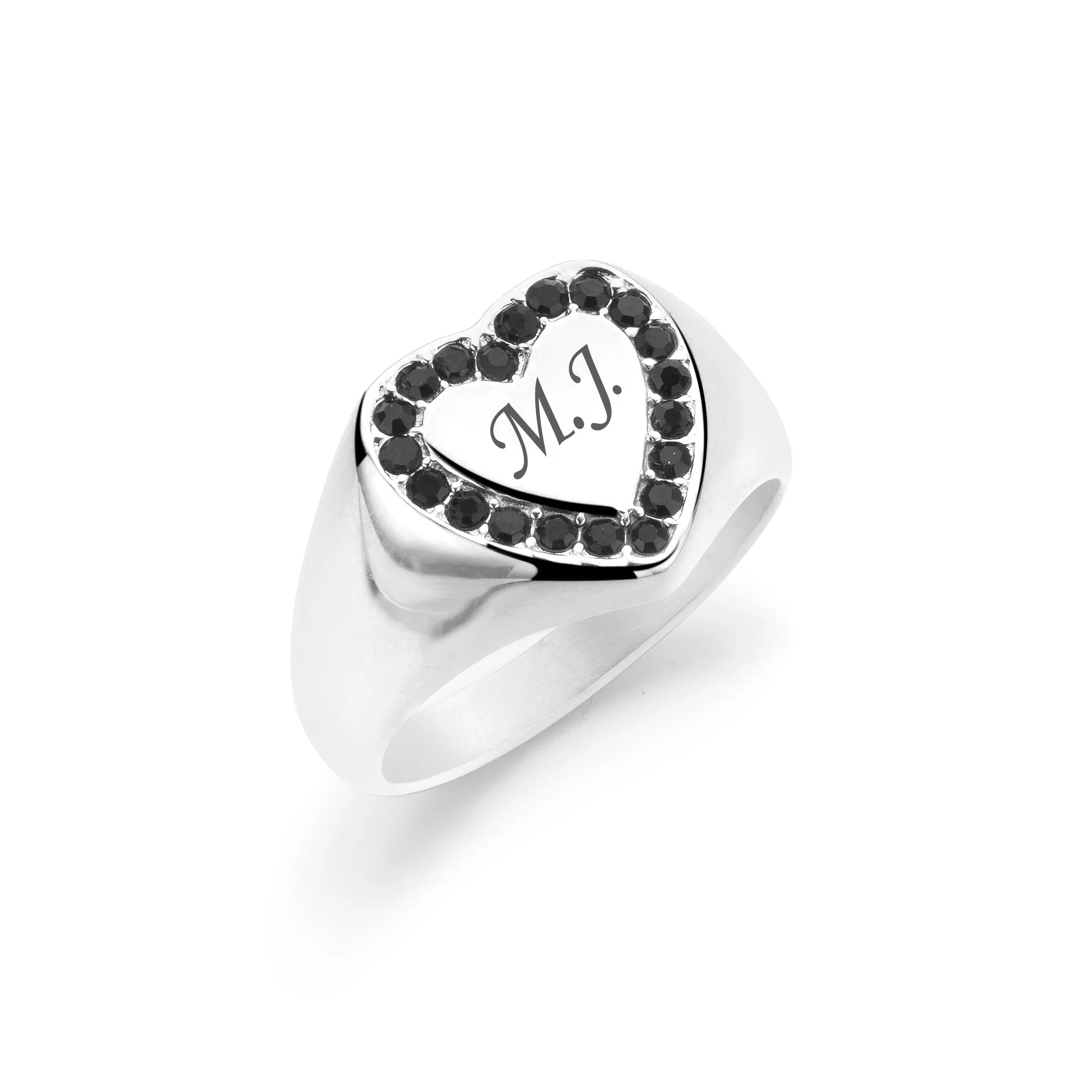 Noir heart silver