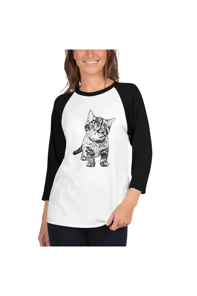 One Cup of Love Purr Kitty 3/4 sleeve raglan shirt