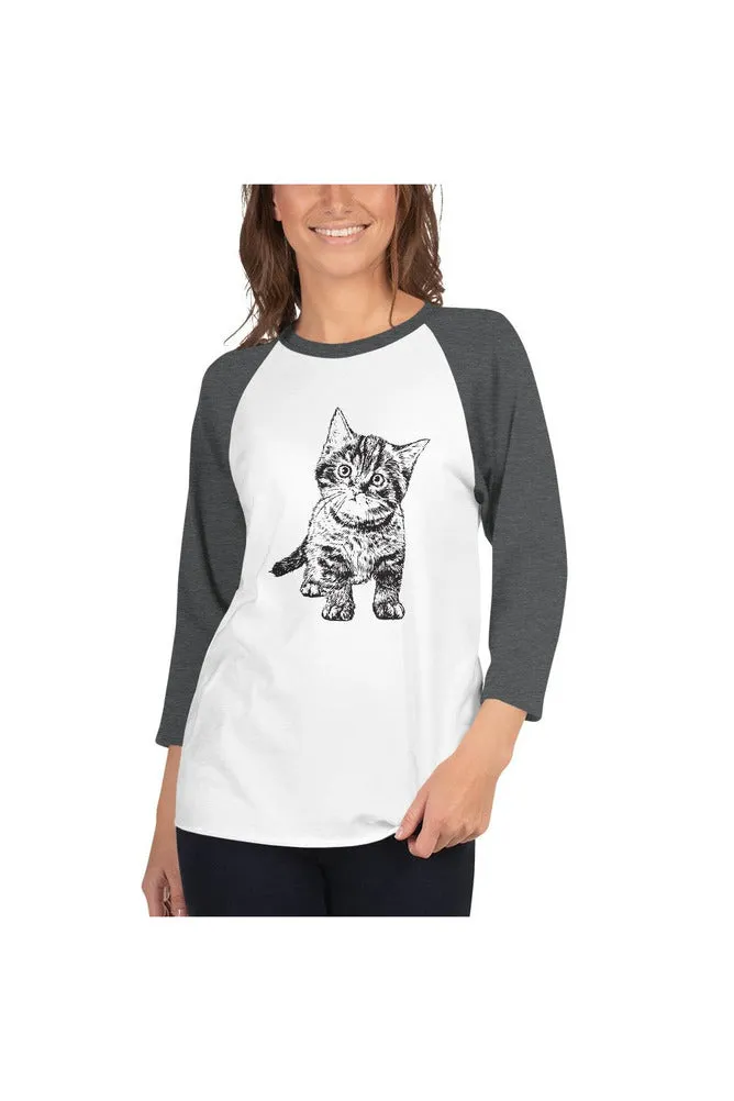 One Cup of Love Purr Kitty 3/4 sleeve raglan shirt