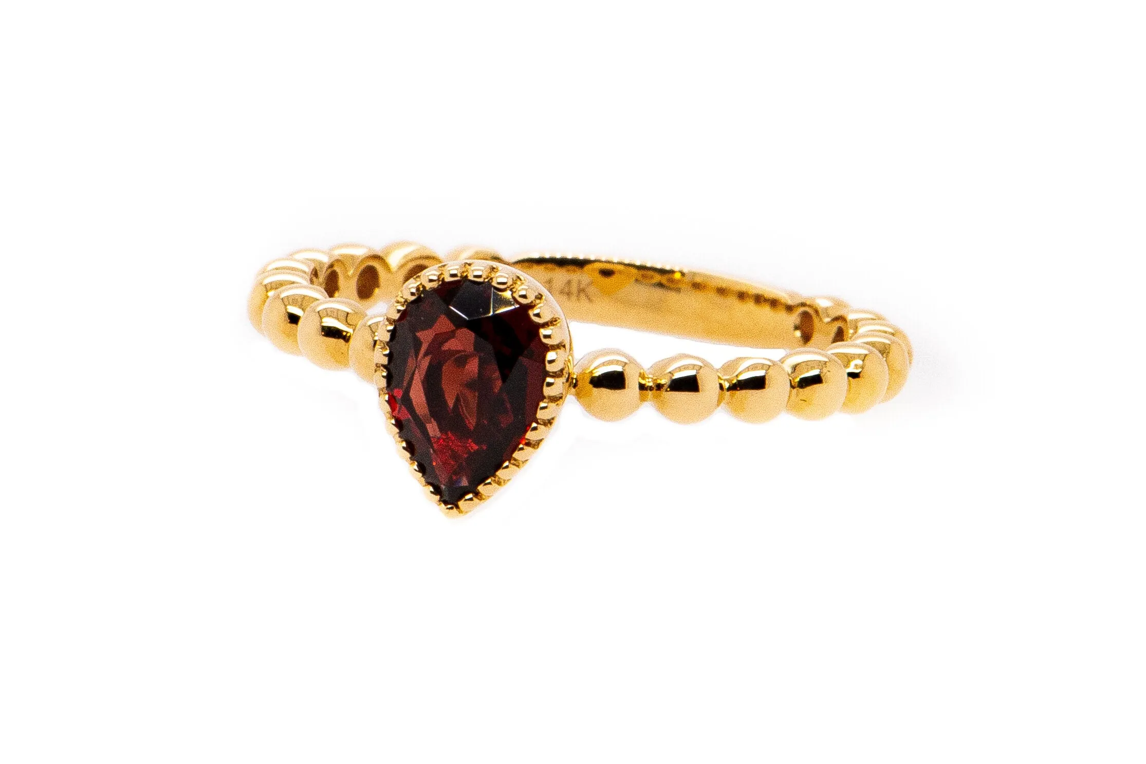 Pear Shaped Garnet Ring