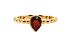 Pear Shaped Garnet Ring