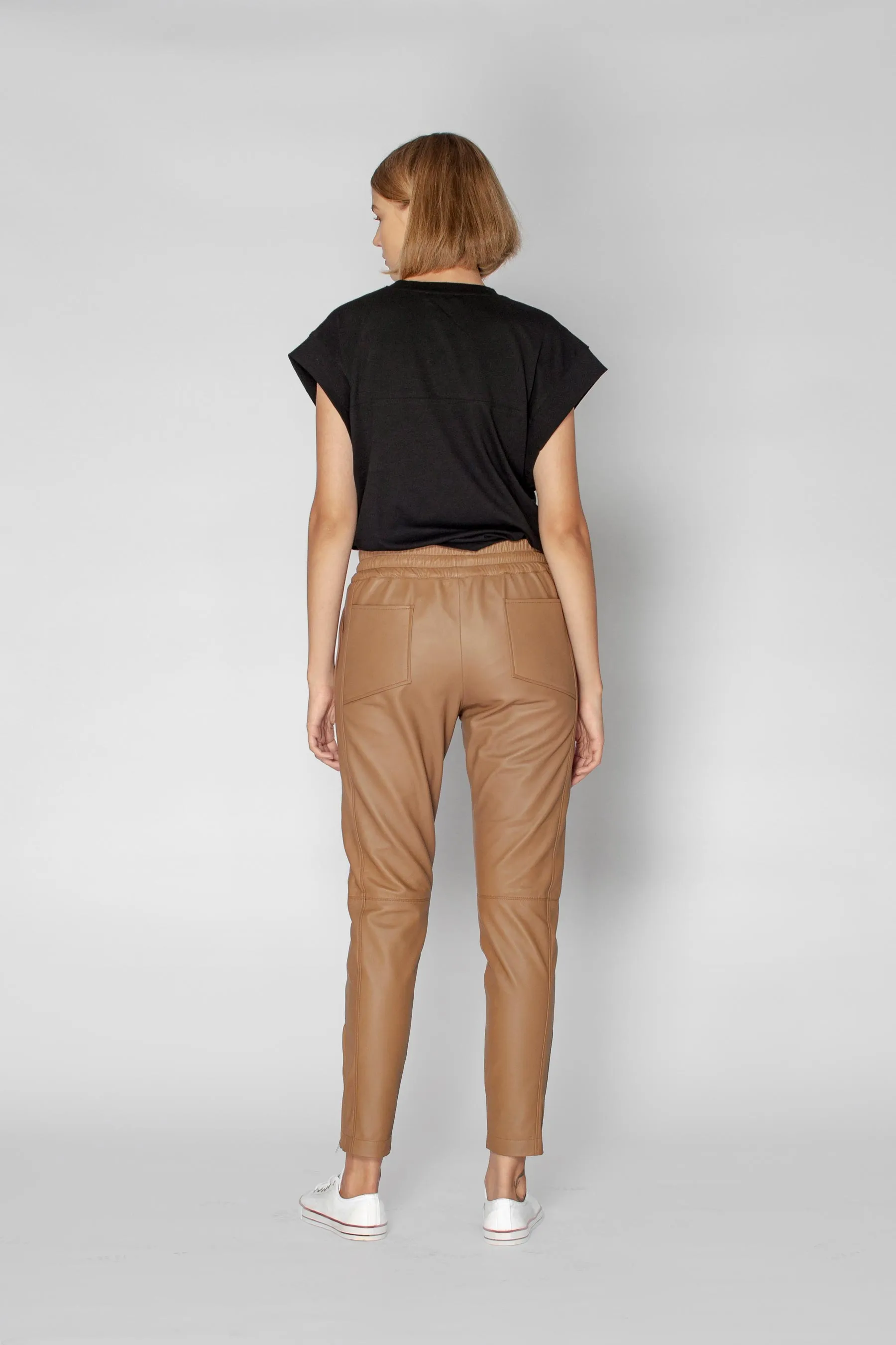 RYDER LEATHER CARGO PANT - MOCHA