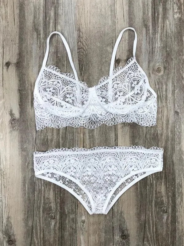 Sexy Eyelash Lace Lingerie Set