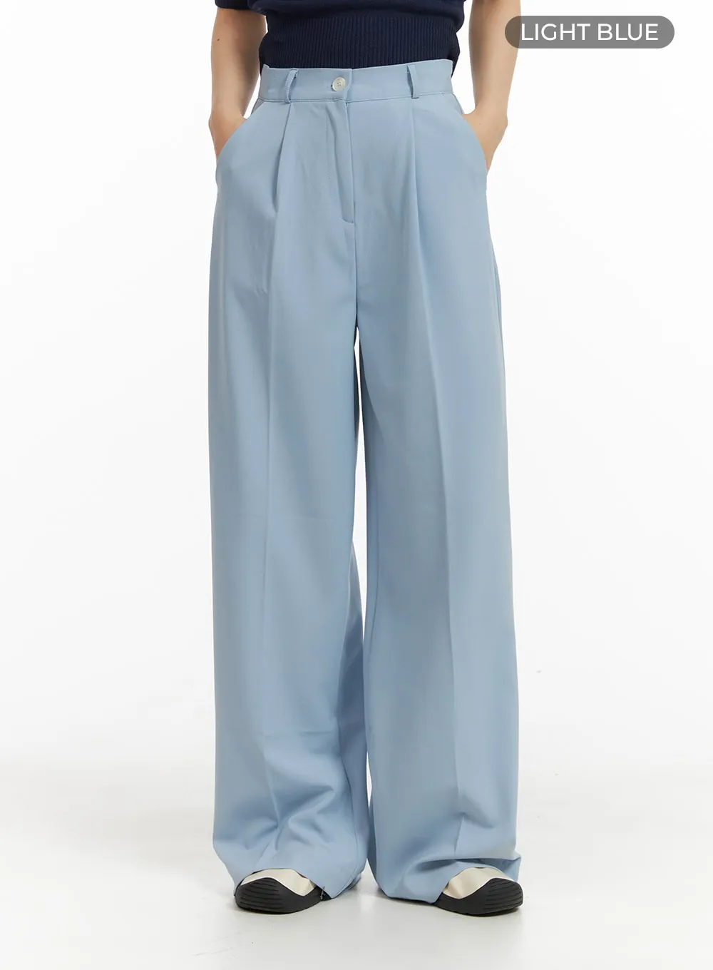 Solid Wide Trousers OM412