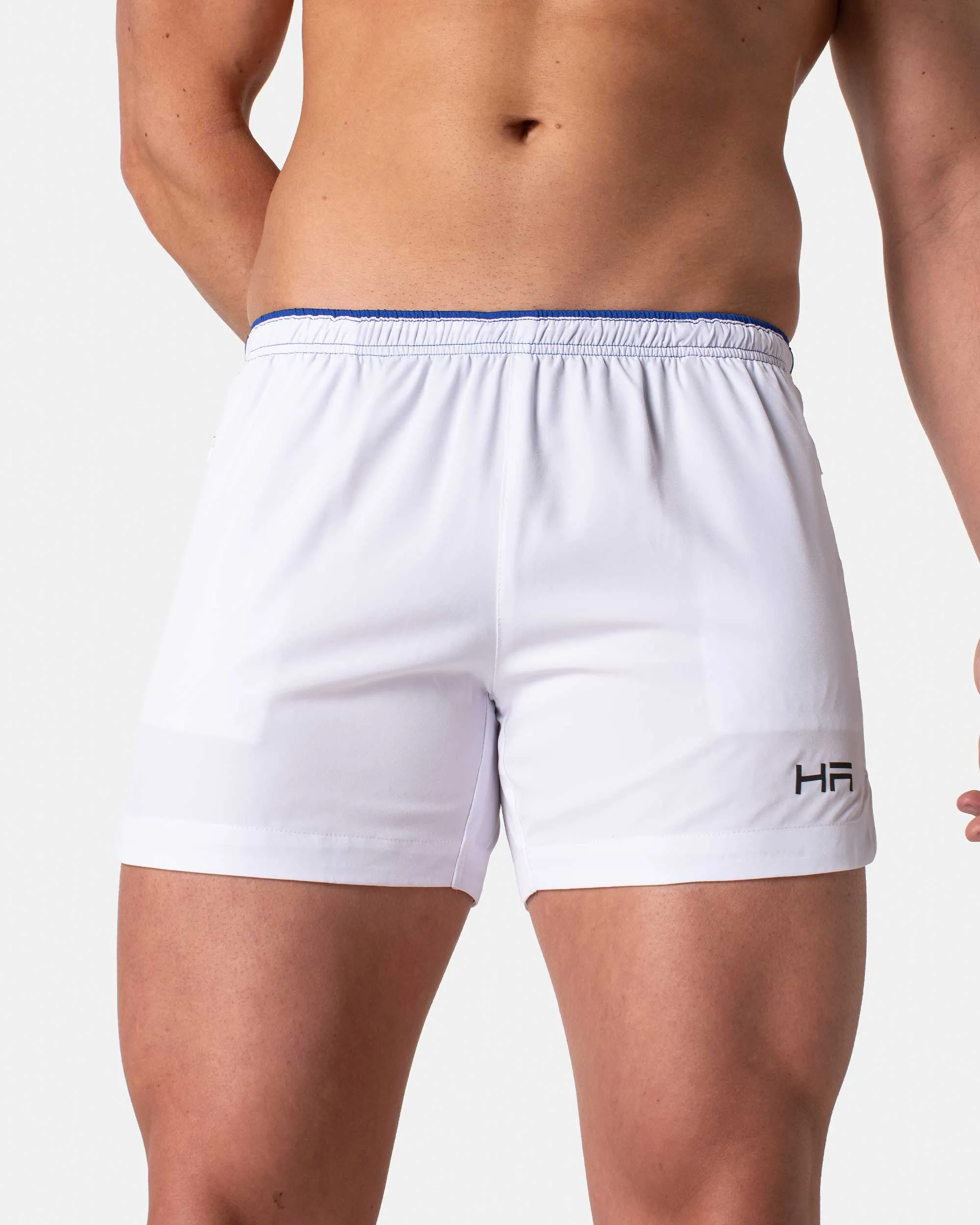 Sport Training 4.5" Shorts - White/Helsinki Blue