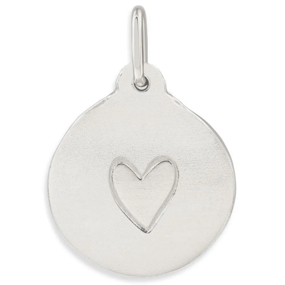 Stamped Heart Charm