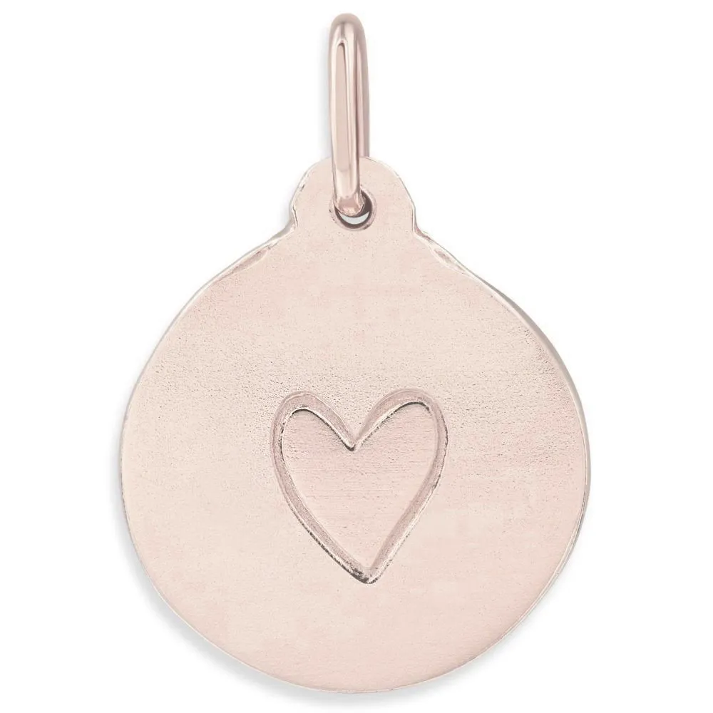 Stamped Heart Charm