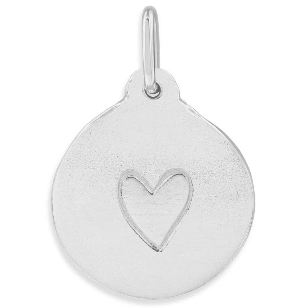 Stamped Heart Charm