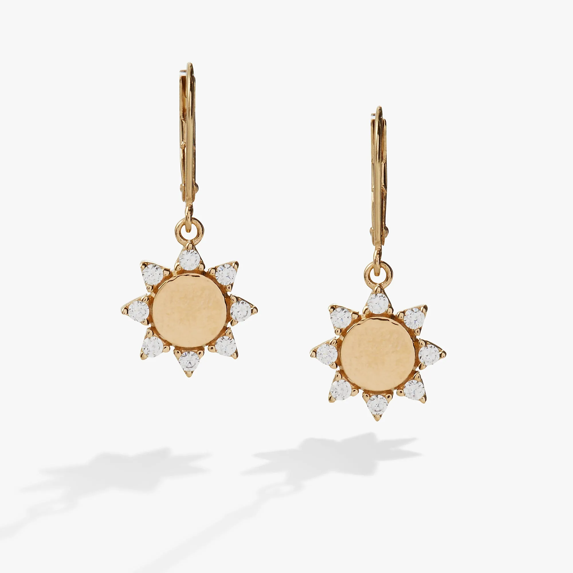 Sun Lever Back Earrings