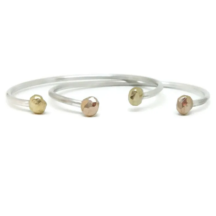 sunspot cuff bracelet- Yellow or Rose Gold