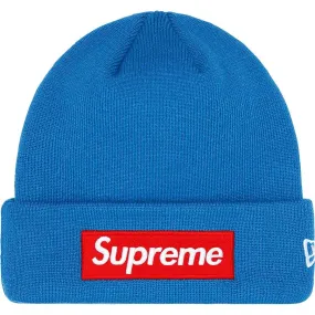 Supreme New Era Box Logo Beanie (Blue)