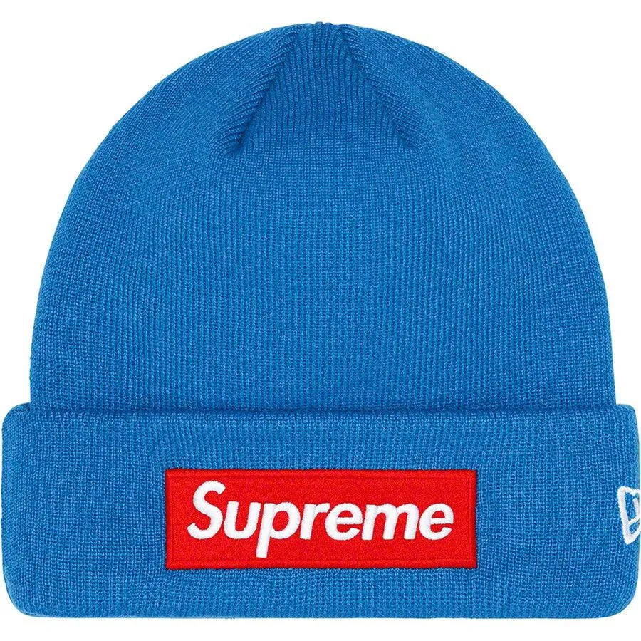 Supreme New Era Box Logo Beanie (Blue)