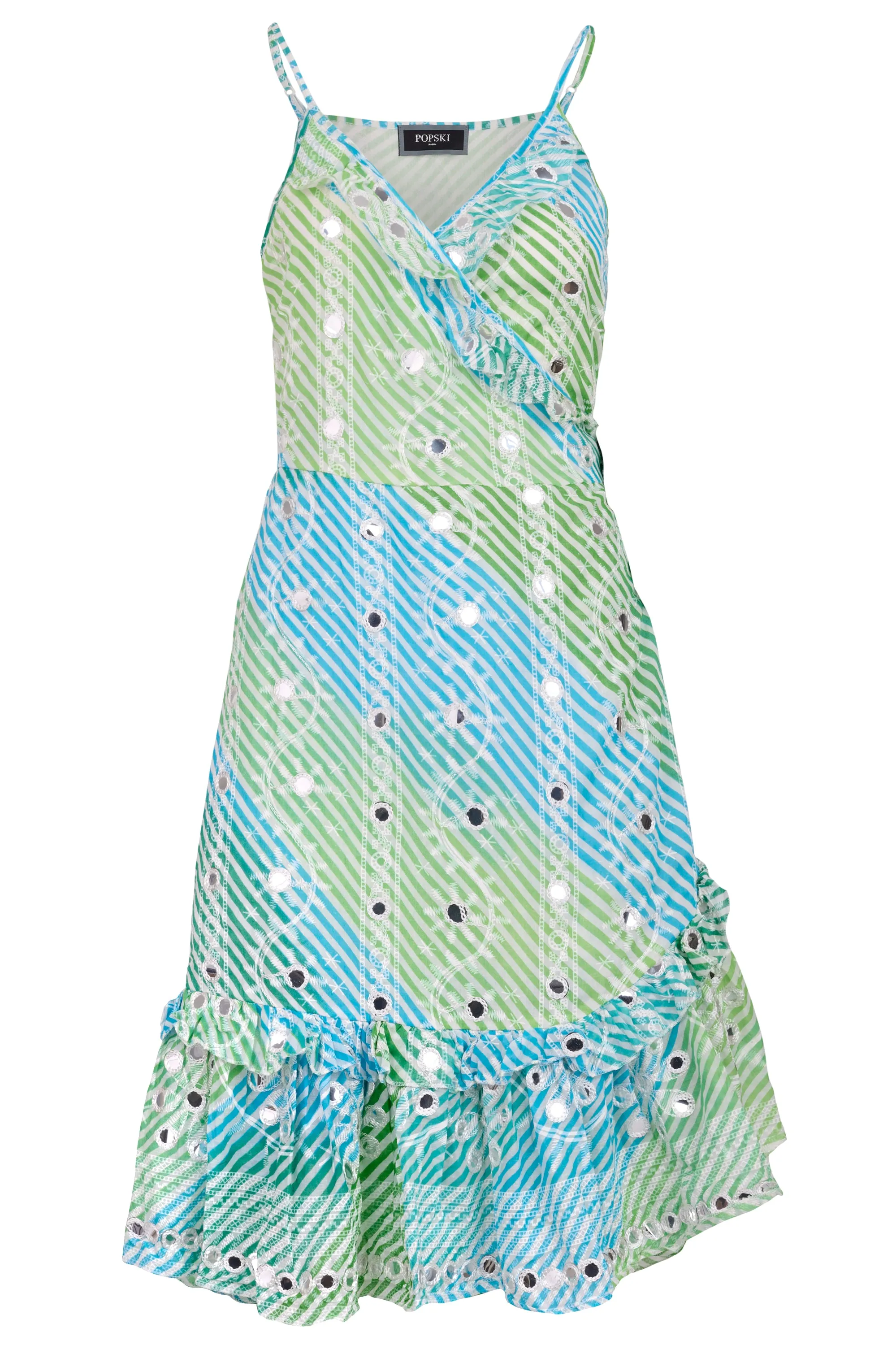 The Cami Wrap  inGreen & Blue