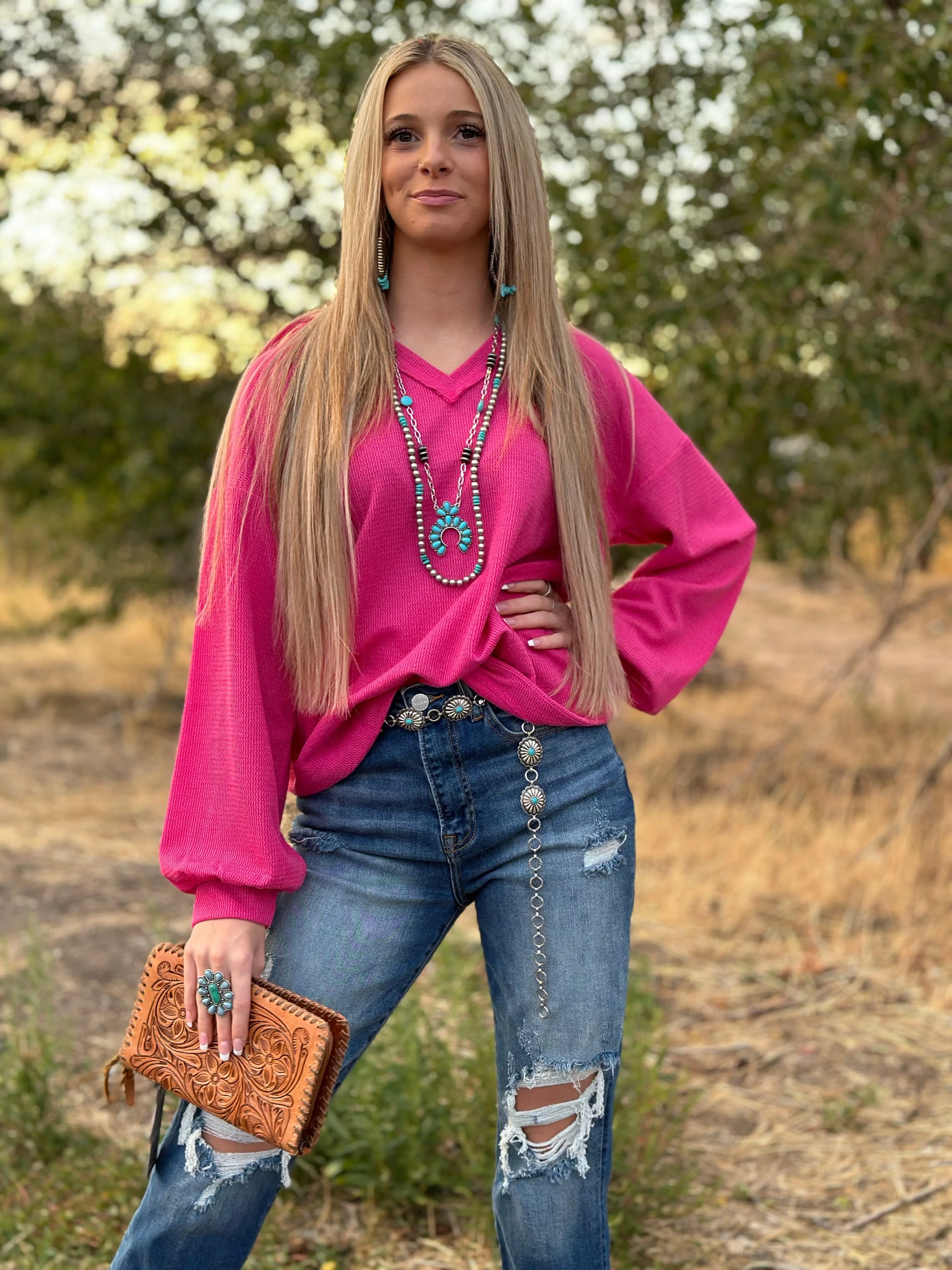 The Pop of Pink Top