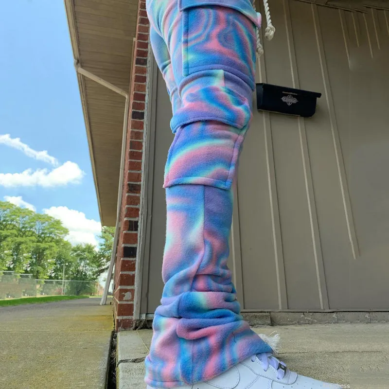 Tie-Dye Cashmere Pants With Pockets