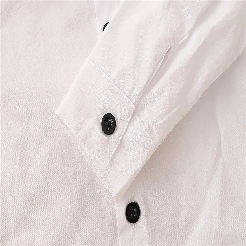 Toddler kids boys White shirt back pants gentleman suit