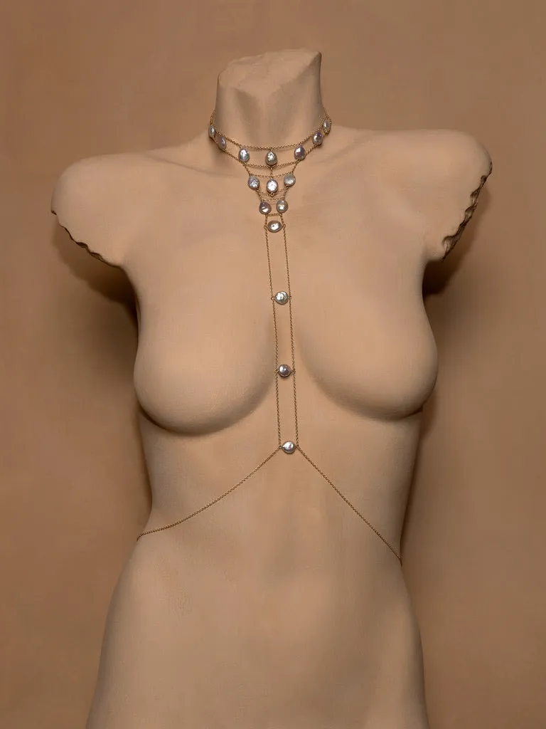 Tree of Life Choker Pearl Body Chain