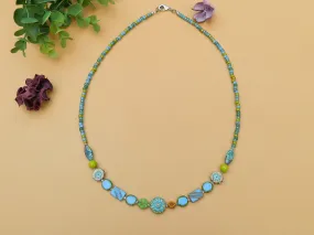 Tropical Beach Inspired Czech Boho Necklace