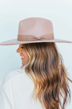 Try The Trend Light Taupe Wide Brim Hat